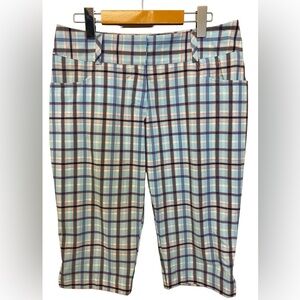 Adidas plaid Climalight golf/hiking shorts NWOT